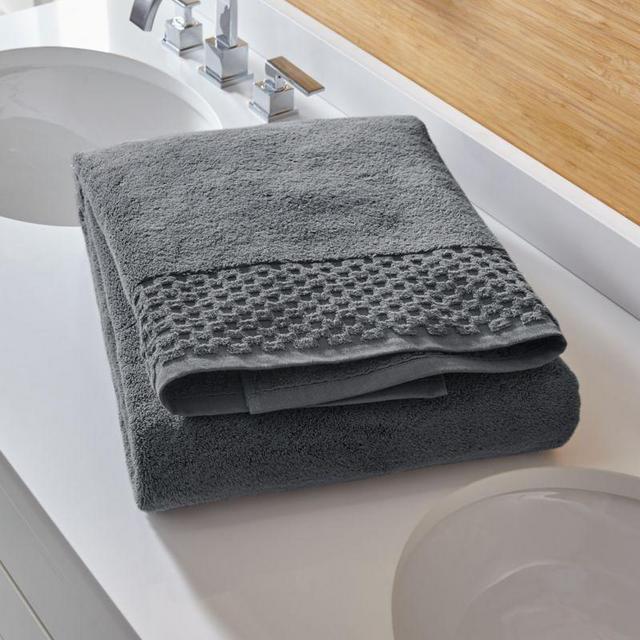 Zero Twist Quick Dry Grey Bath Sheet