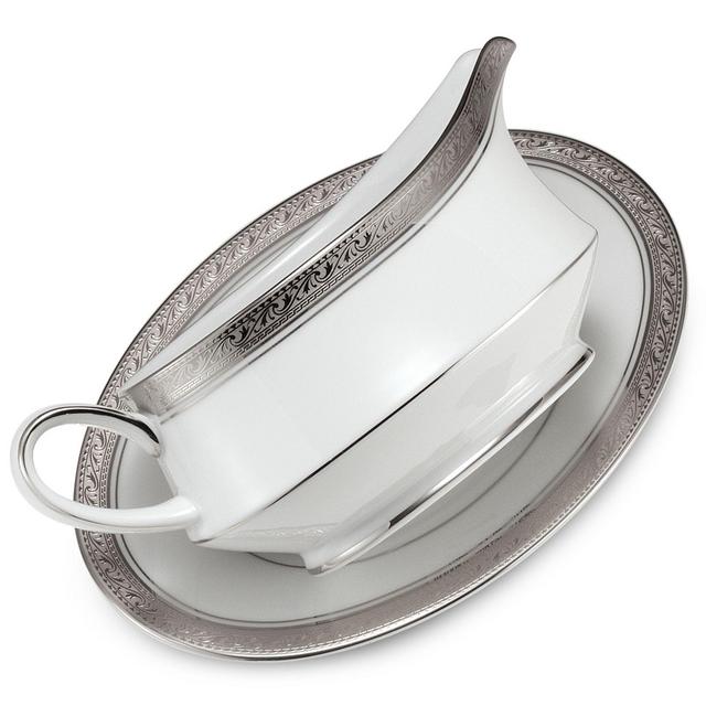 Noritake® Crestwood Platinum Gravy Boat with Stand