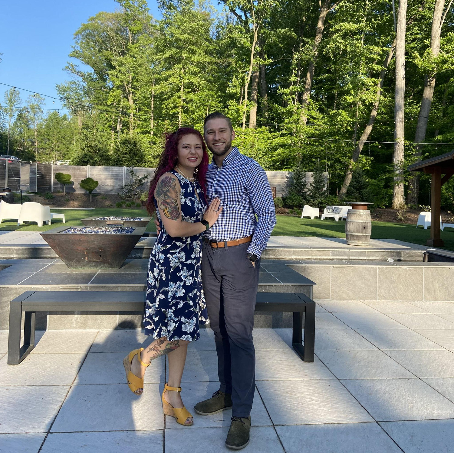 out to dinner at Sapphire Creek winery in Chagrin Falls