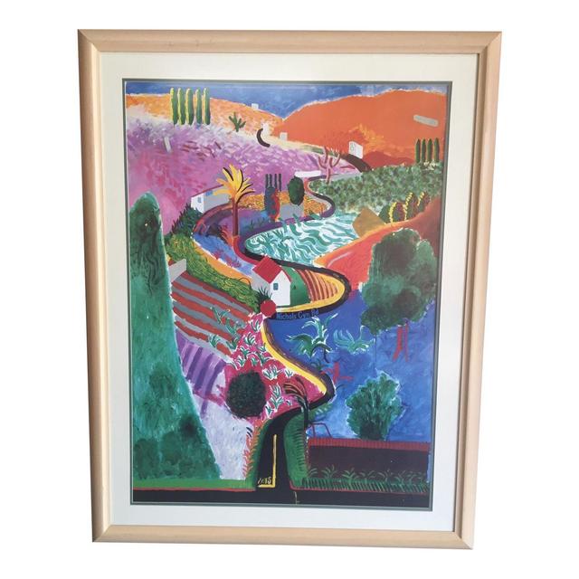 Vintage "Nichols Canyon" Framed David Hockney Print