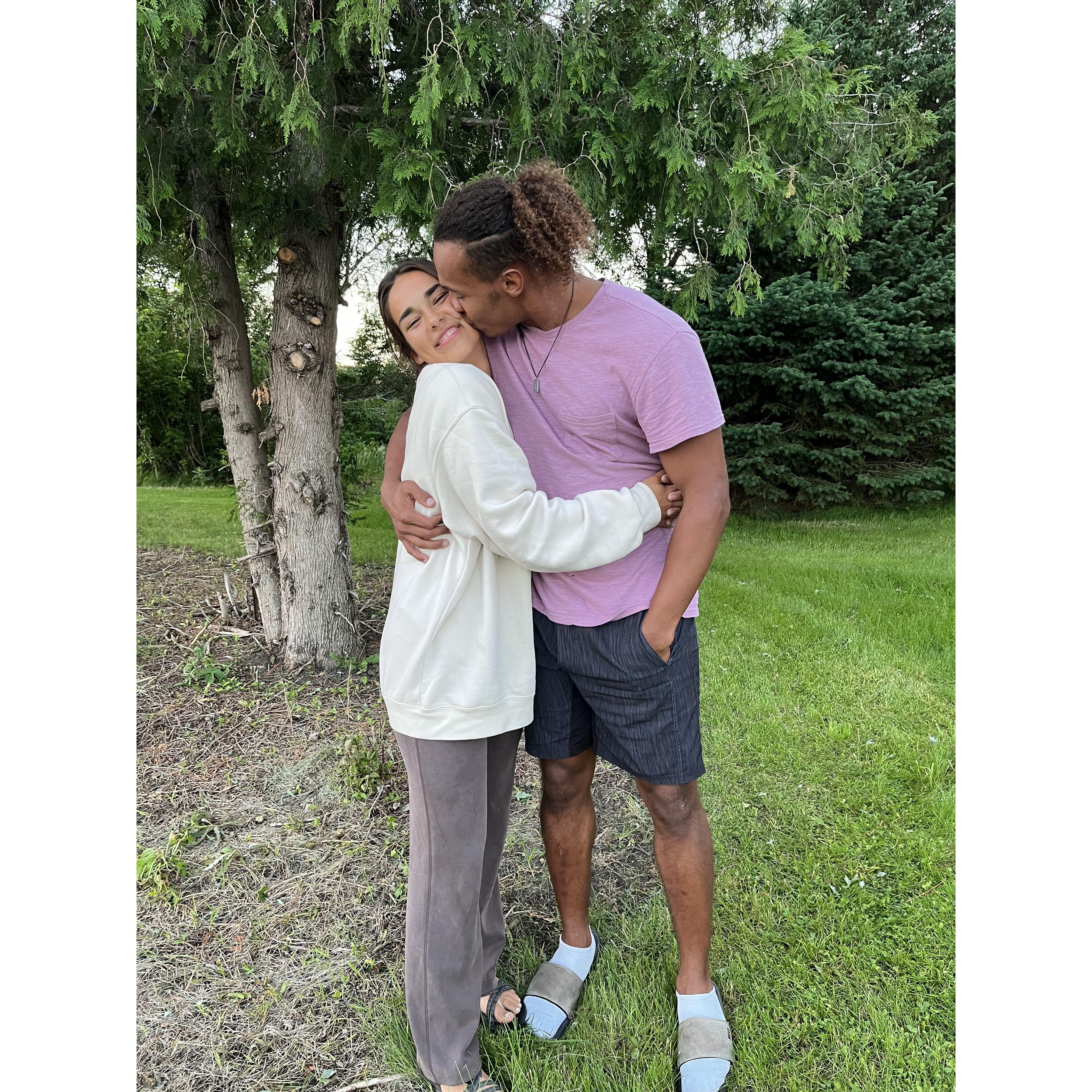 We got to take a small group of friends to MN last summer (Michael's first time visiting Sarah's family there). Fun fact- this photo is taken at Sarah's grandparent's- where we will get married!!
