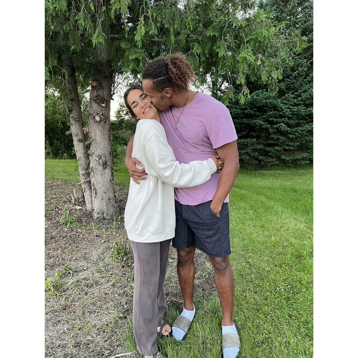 We got to take a small group of friends to MN last summer (Michael's first time visiting Sarah's family there). Fun fact- this photo is taken at Sarah's grandparent's- where we will get married!!