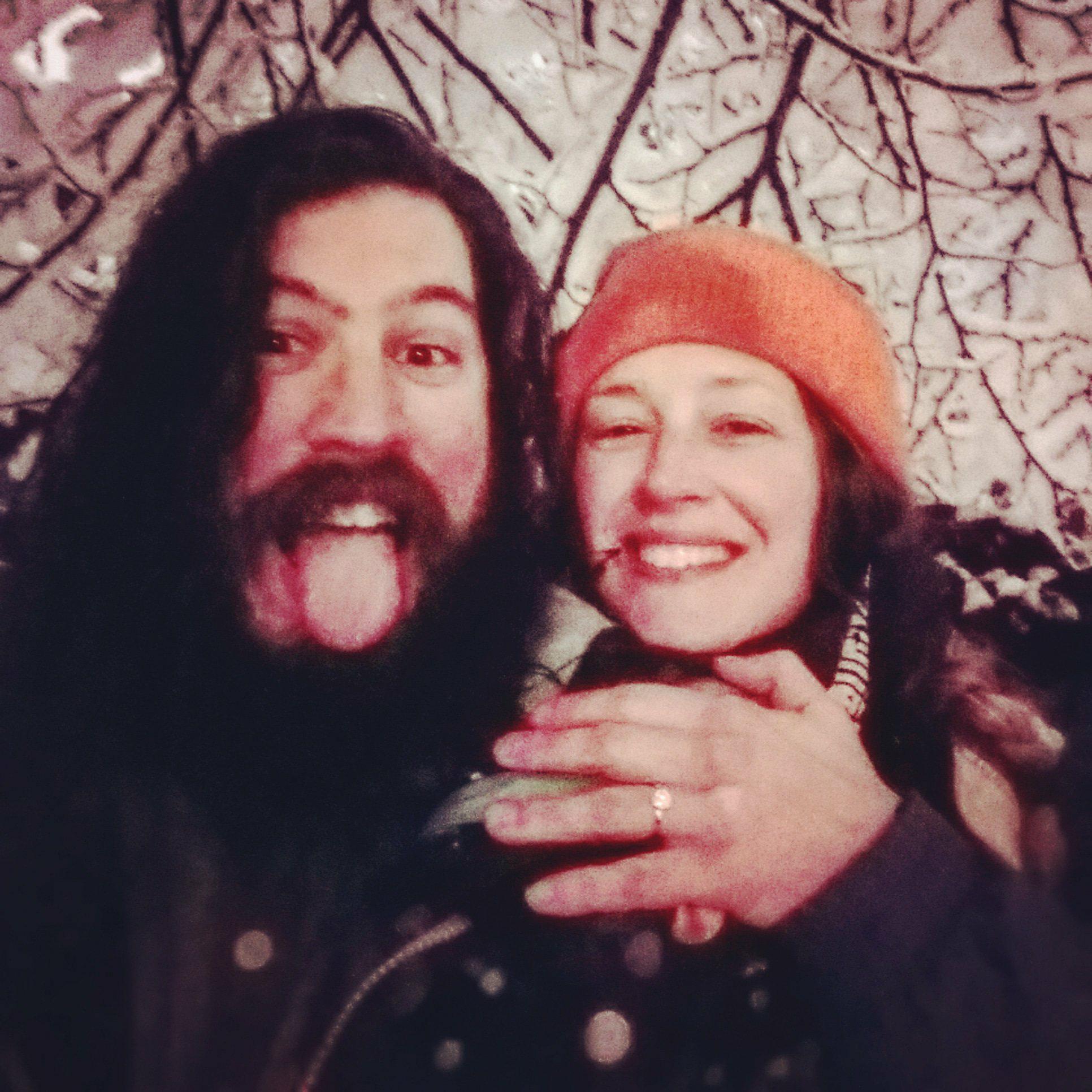 The night we got engaged in the snow!