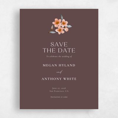 Chocolate, Brown Wedding Save the Date - Shinya Portrait