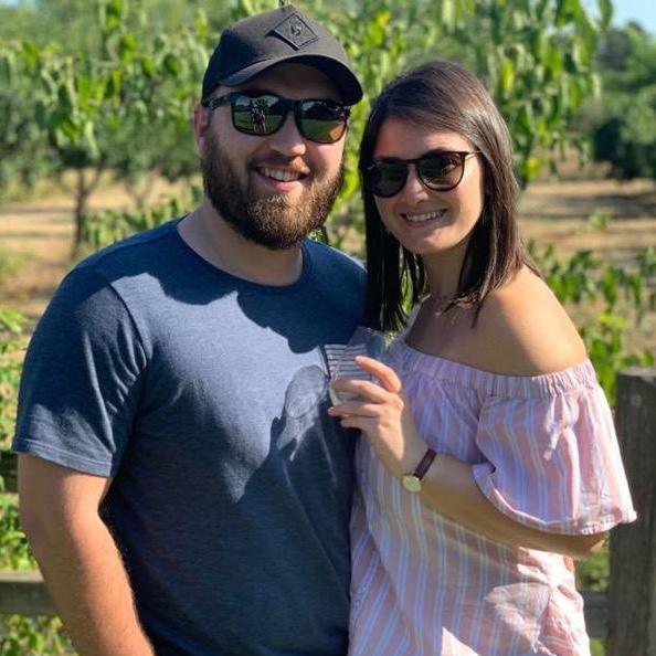 Enjoying a glass of wine at Imagery (the first of many wineries we have joined).