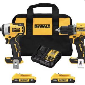 ATOMIC 20-Volt MAX Lithium-Ion Cordless Combo Kit (2-Tool) with (2) 2.0Ah Batteries, Charger and Bag