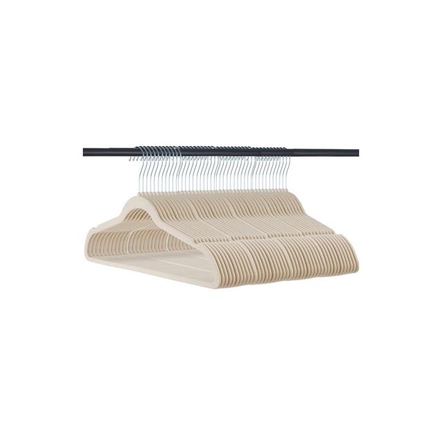 Homeitusa 50 Pack Velvet Cloth Hangers - Ivory