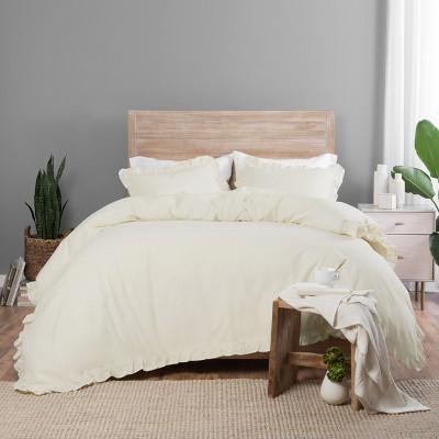 Vue Signature - 3pc King Rona Duvet Cover Set Ivory - Vue Elements
