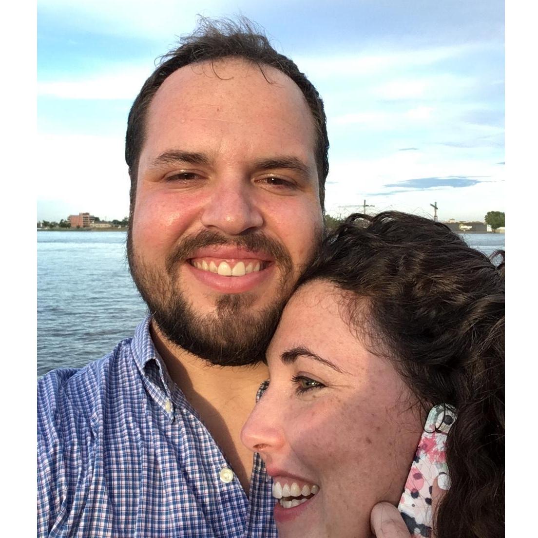 We got engaged on the riverfront in New Orleans