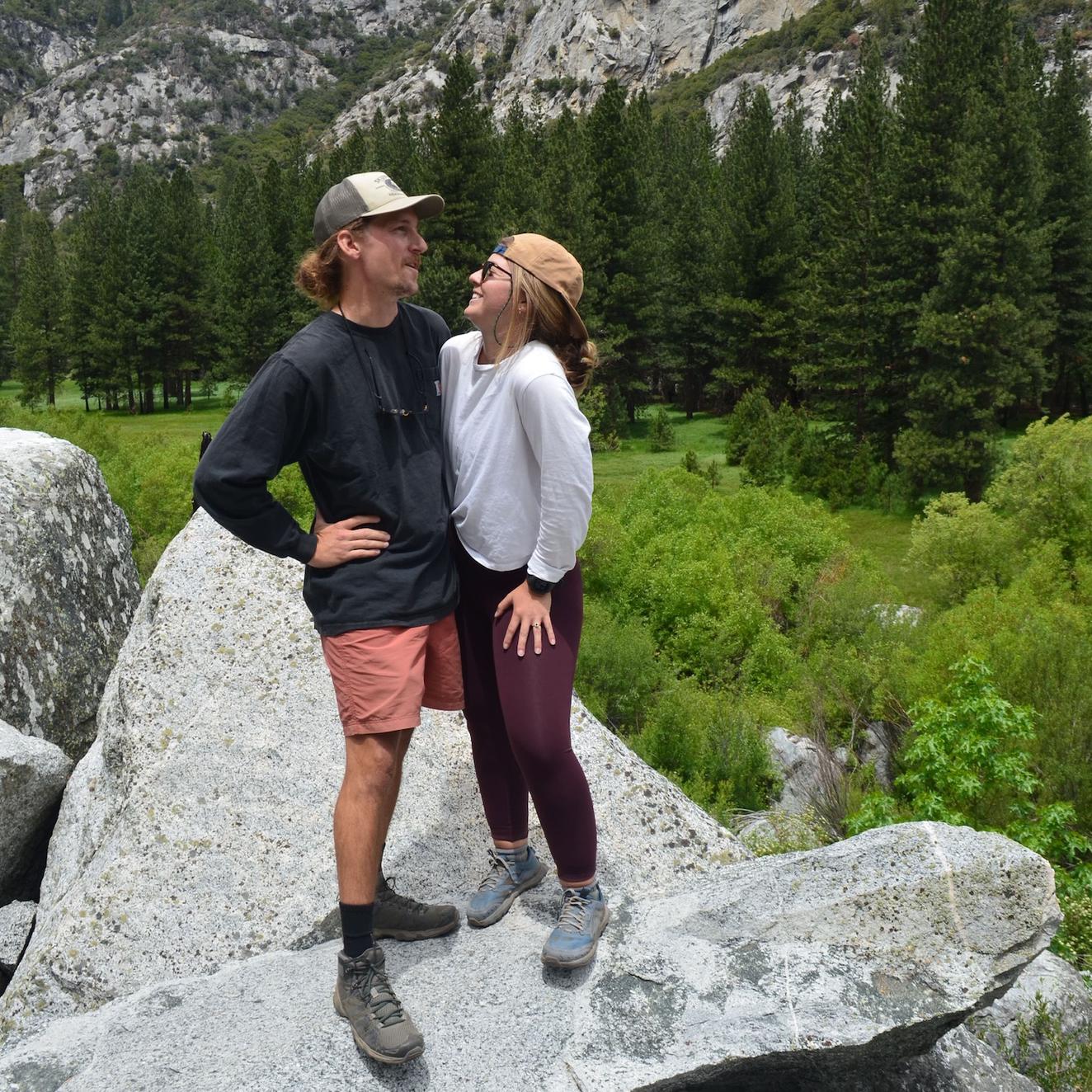 Just after our engagement in Kings Canyon National Park, CA!