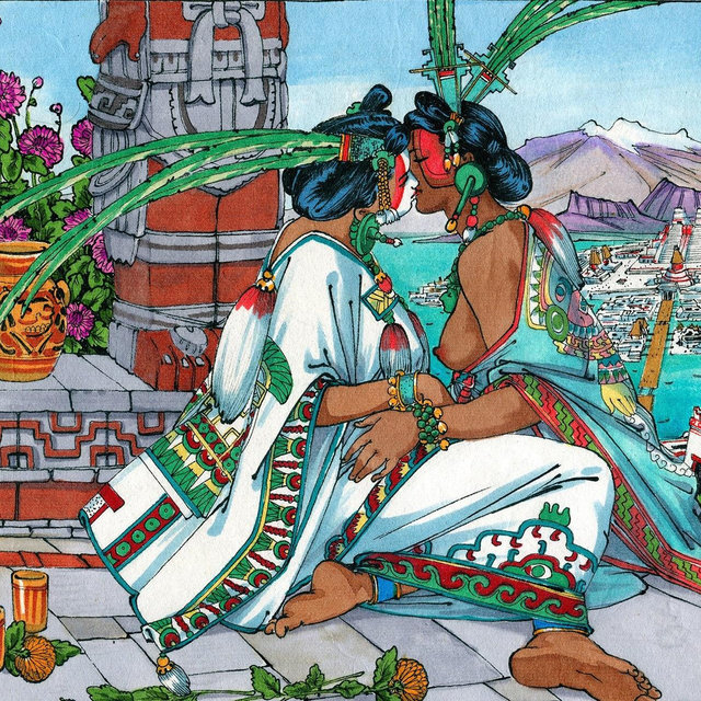 The Mexica Princesses. Aztec, Mexican Spirituality, Art, Corazon Mexica, Mexica Heart.