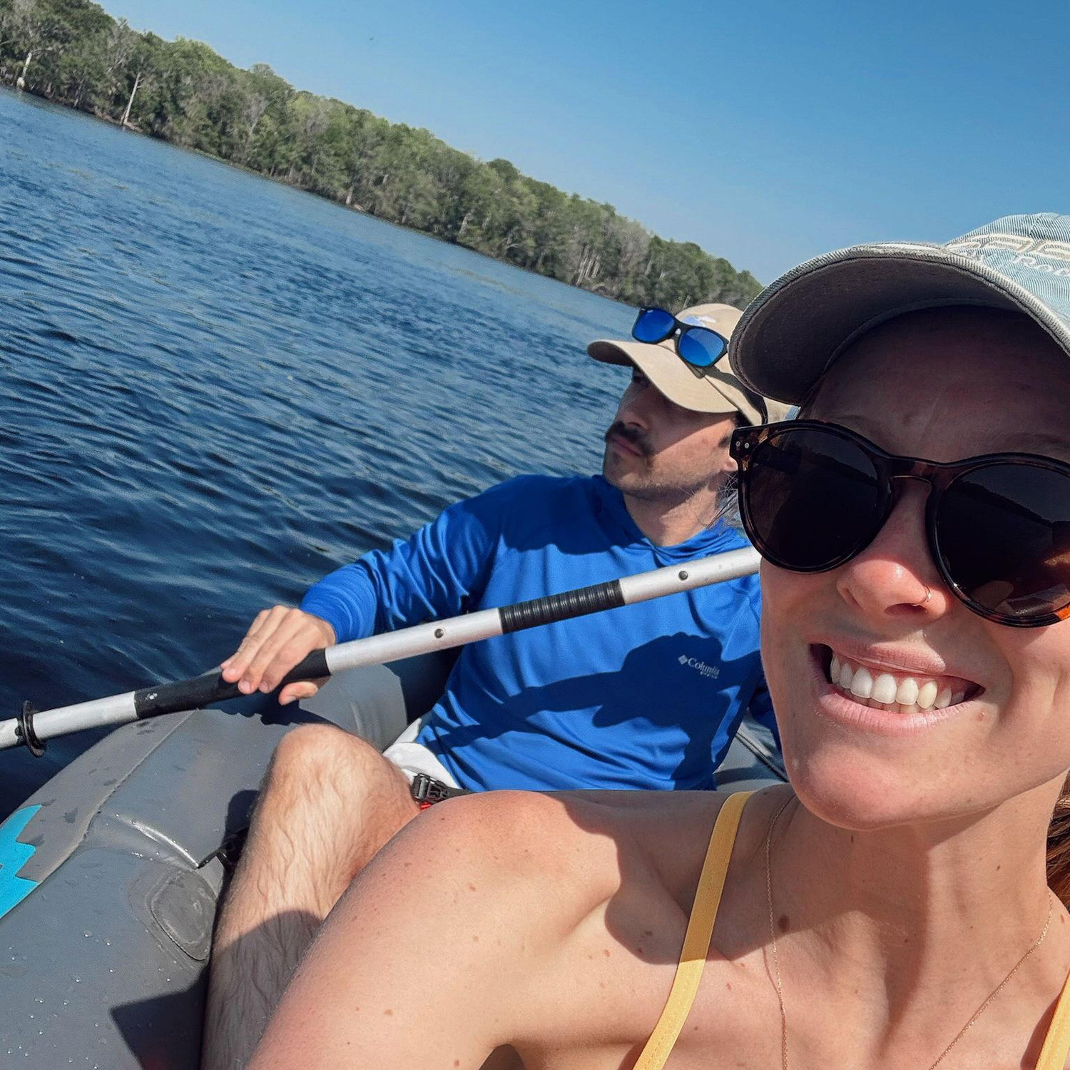 Manatee Springs State Park! Surrounded by gators in our inflatable kayak!