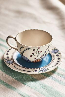 Turkuaz Kitchen Posy Teacup and Saucer Set