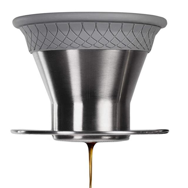 ESPRO BLOOM Pour Over Coffee Brewer Set - Dual Filter Mode Makes Coffee in 2 Minutes, Brushed Stainless Steel