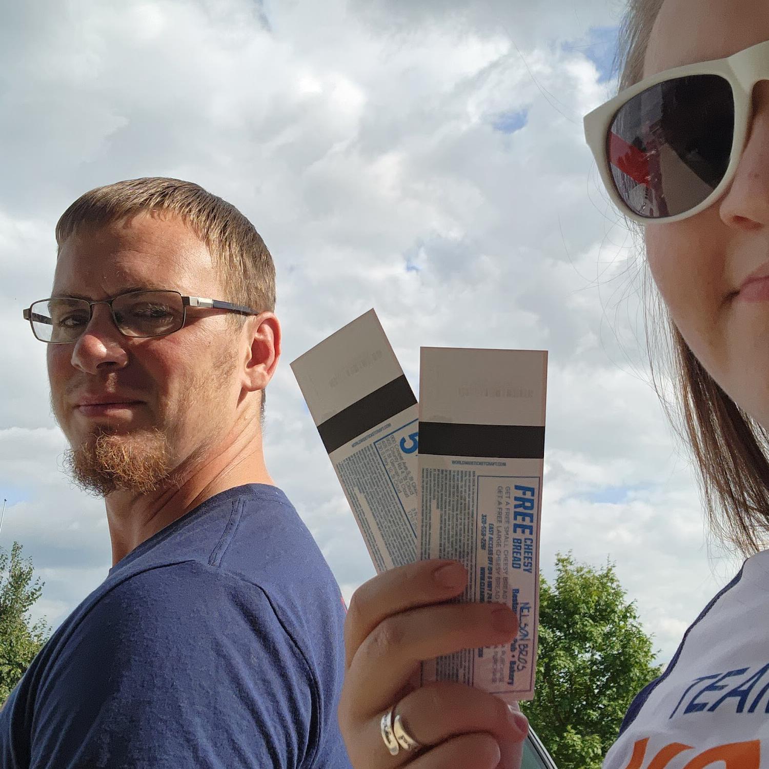 The company Liz works for had their summer picnic at the Rox game