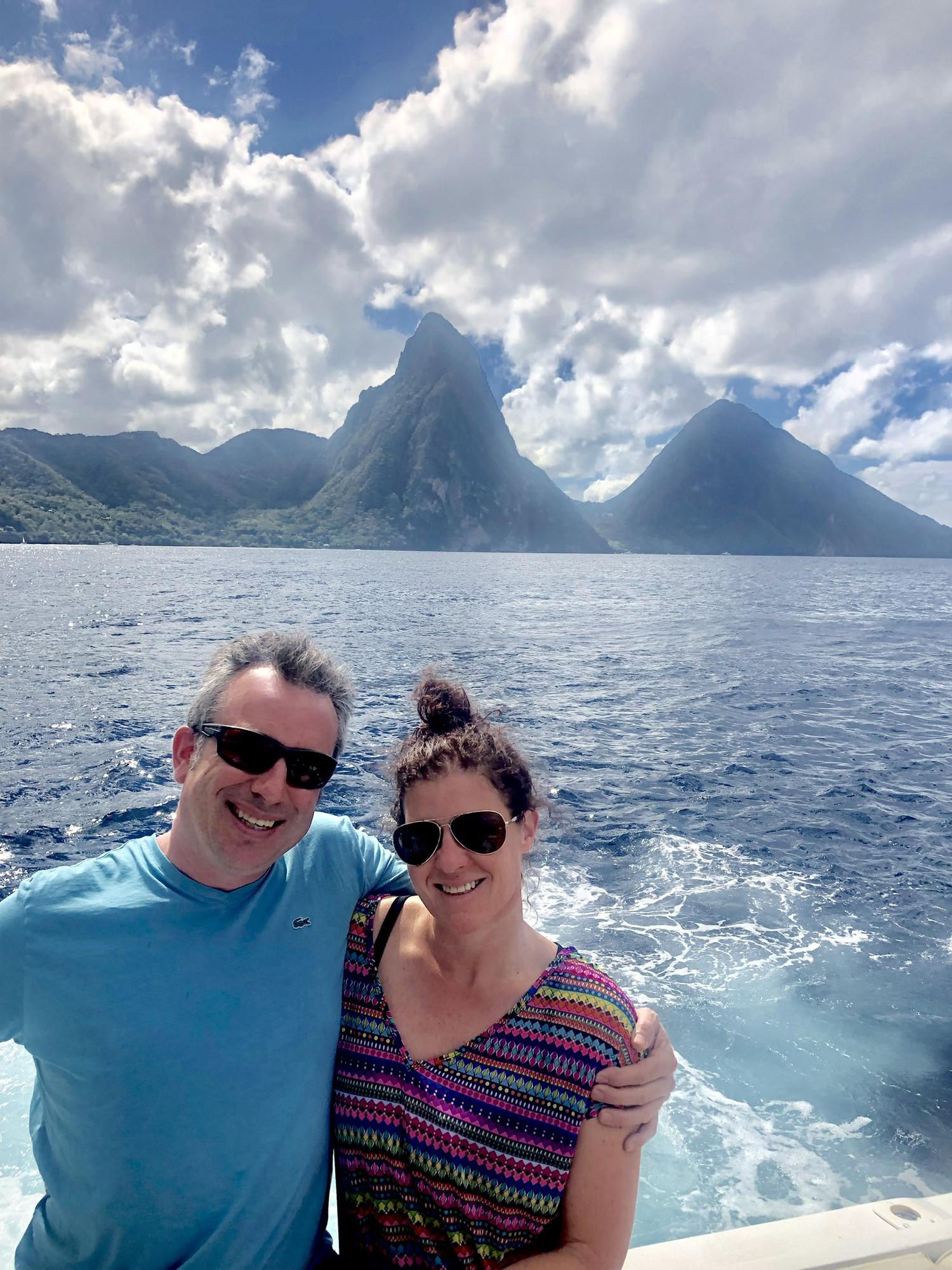 The Pitons in St. Lucia.