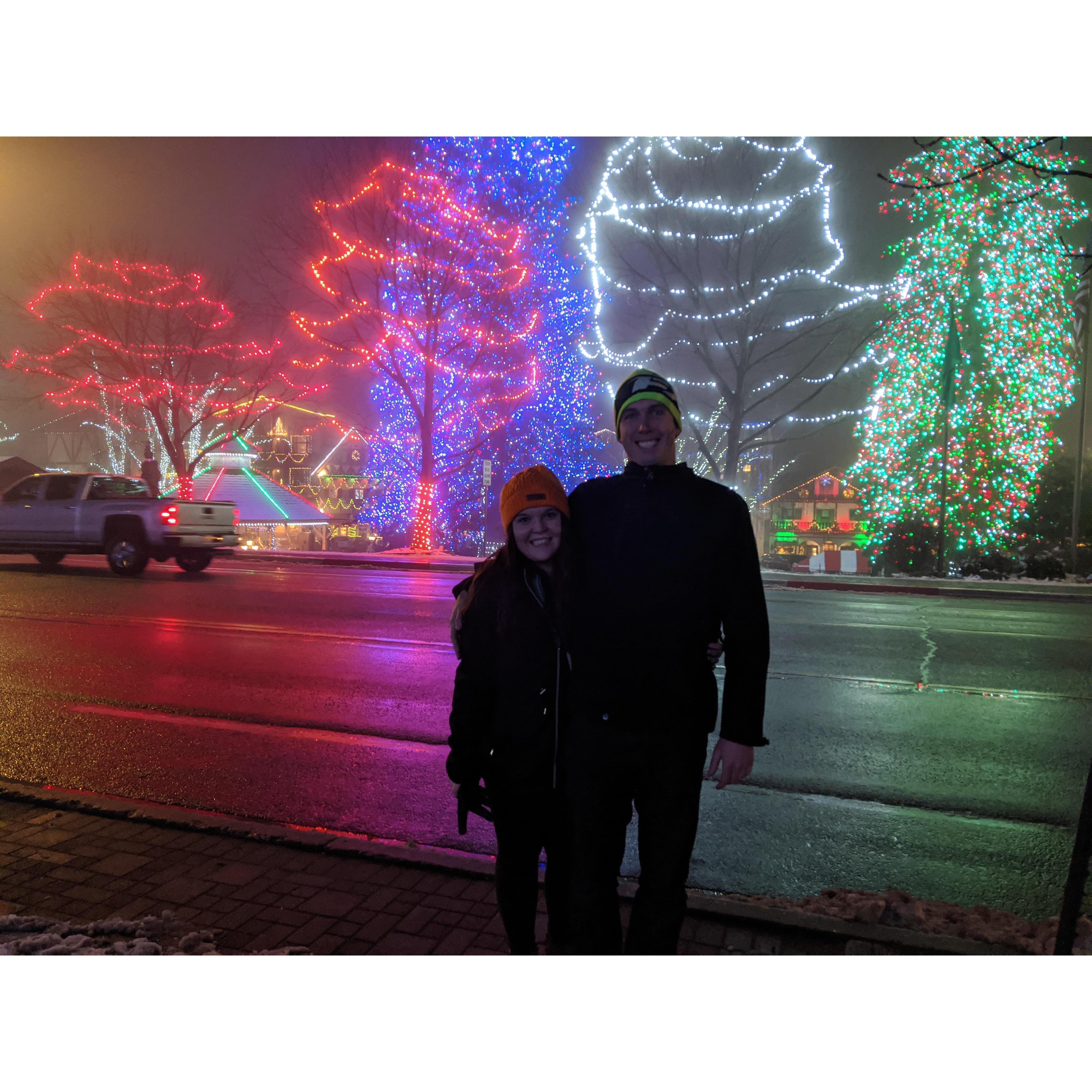 Christmas tree lighting ceremony in Leavenworth, WA