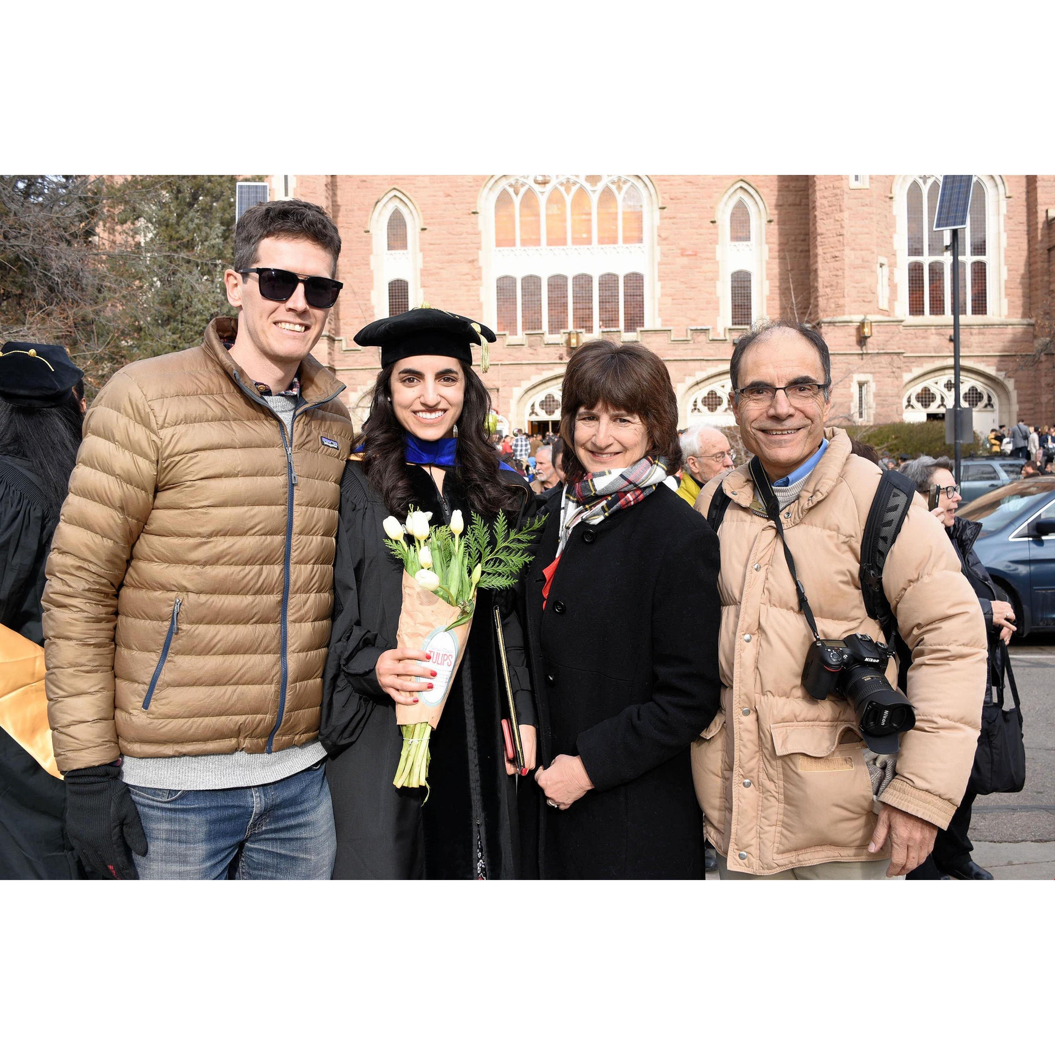 University of Colorado Boulder. December 2019.
Melissa's PhD graduation