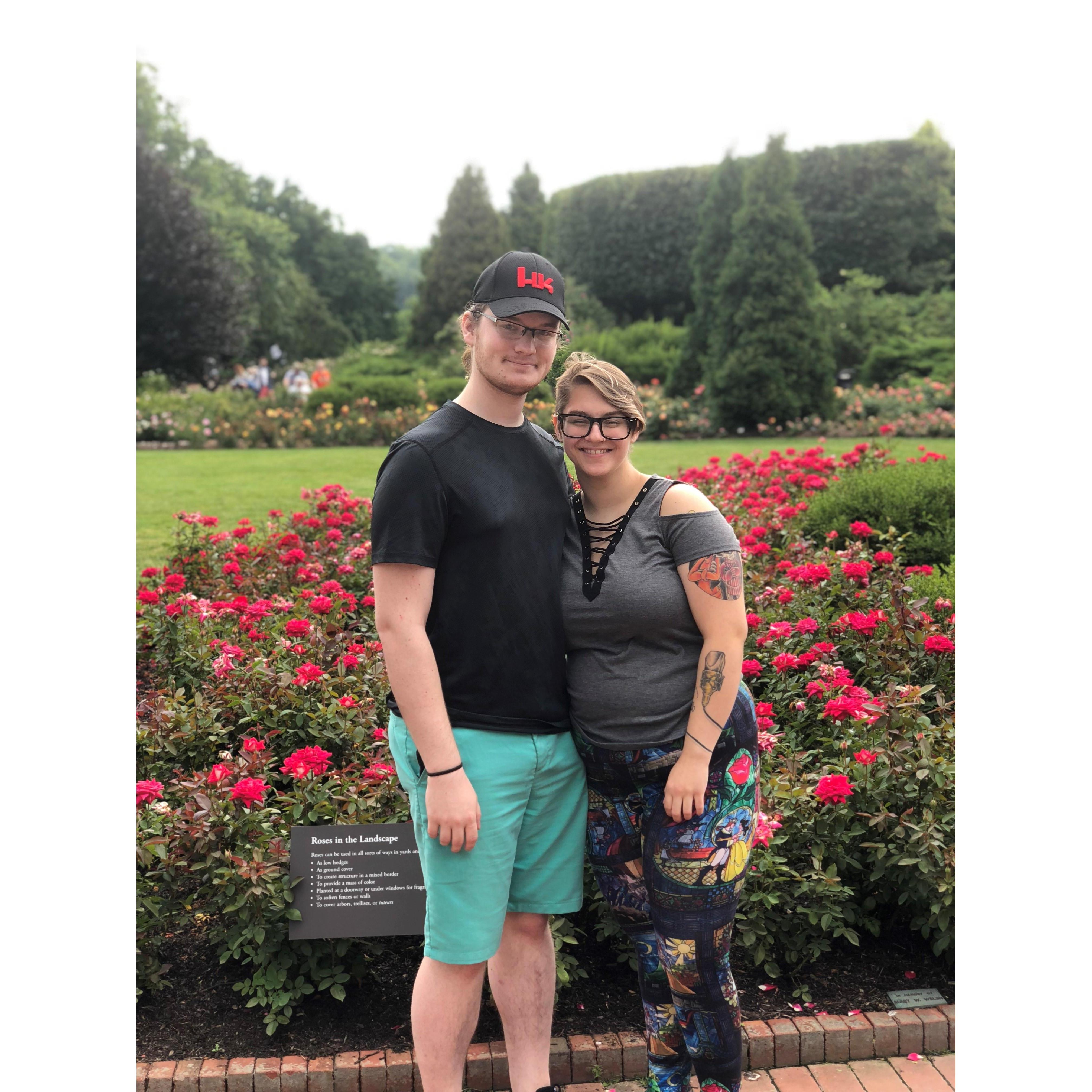 July 21, 2018. We went to the Chicago Botanic Gardens with Austin's family