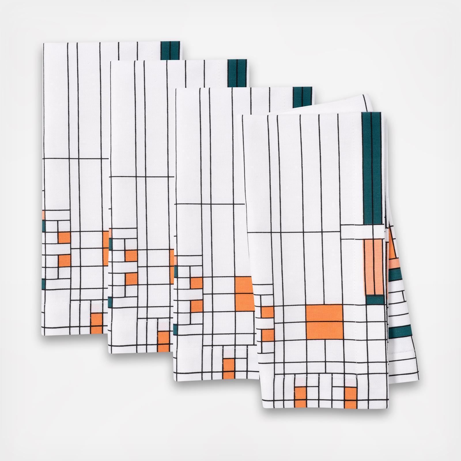 Frank Lloyd Wright Oak Park Printed Napkin - Thumbnail 2