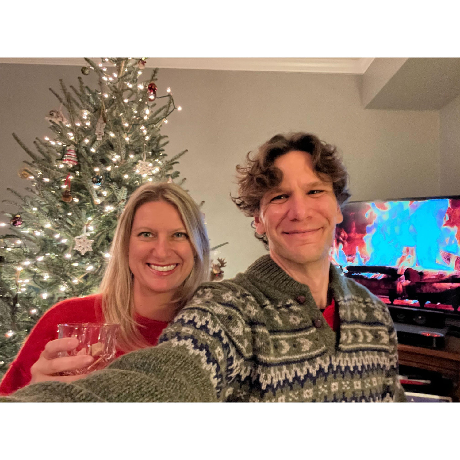 Christmas 2023! Complete with yule log on the TV