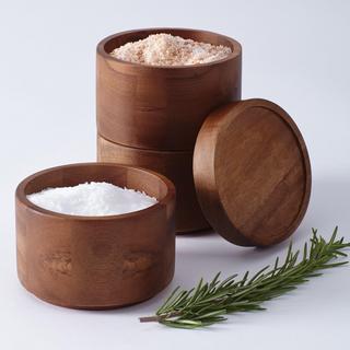 Cucina Acacia 3-Tier Stacking Salt Box