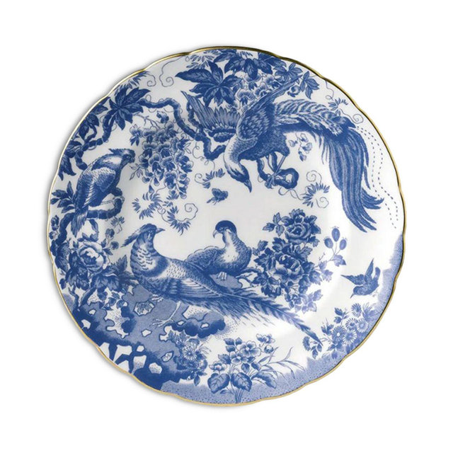 Royal Crown Derby Aves Blue Tea Saucer