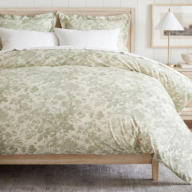 Sorrel Toile Duvet Cover, King/Cal. King, Loden