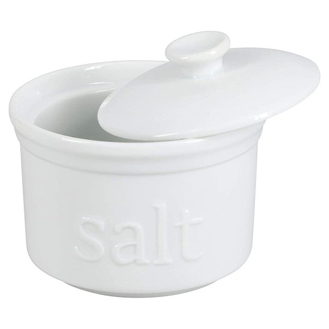 BIA Cordon Bleu Kitchen Accessories Porcelain Salt Boxes, White