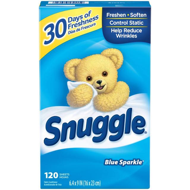 Snuggle Blue Sparkle Fresh Scent Dryer Sheets - 120ct