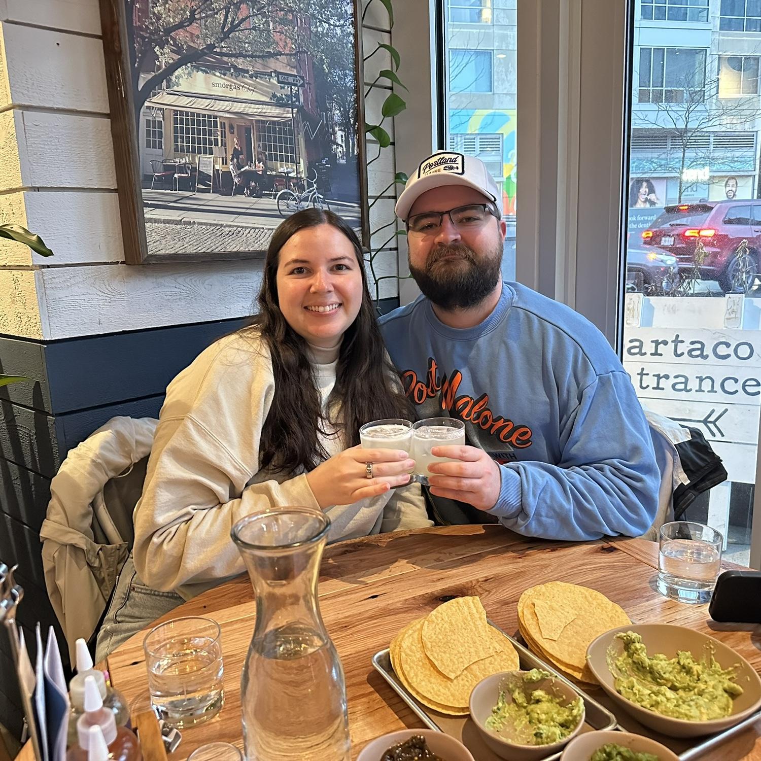 Dinner at bartaco in Boston (another location of the restaurant where we had our first date!)