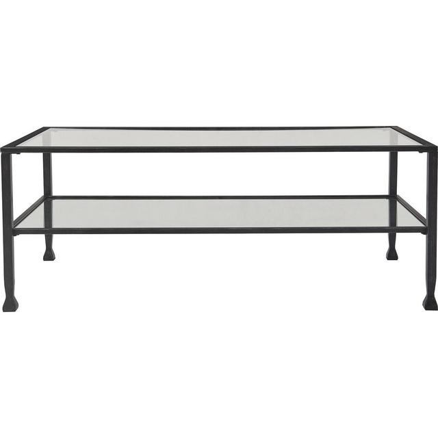 Maddox Glass and Metal Coffee Table Black - ClickDecor