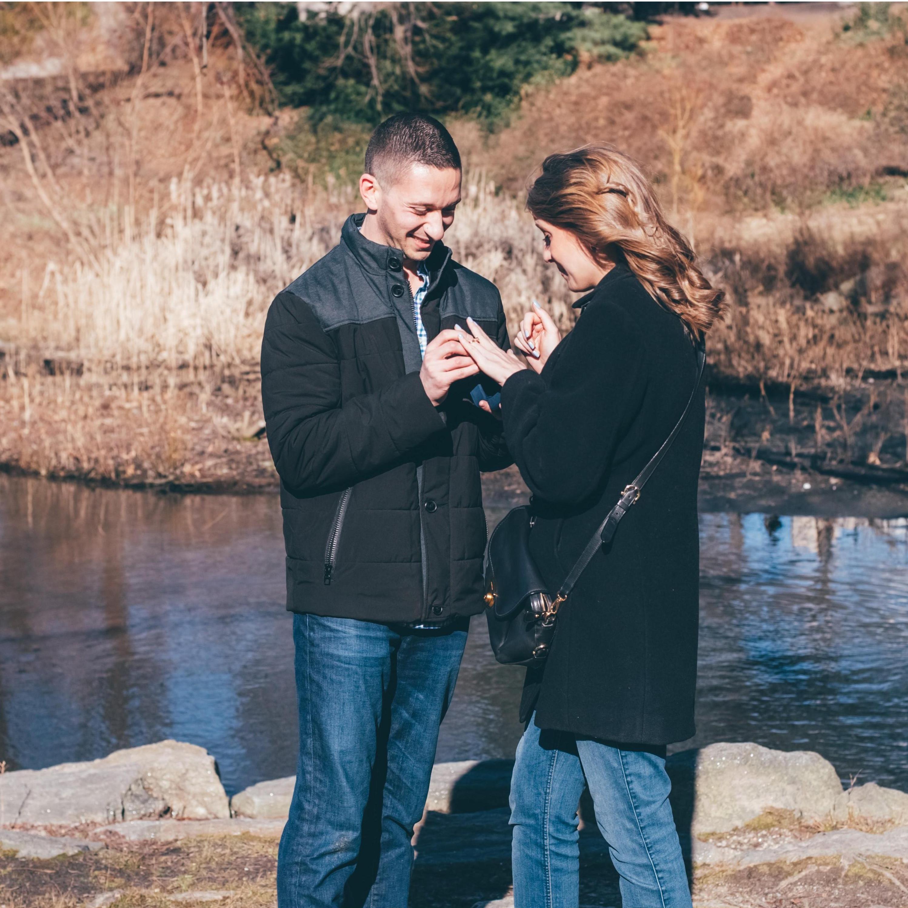 Newly engaged in Central Park - 3/7/2020