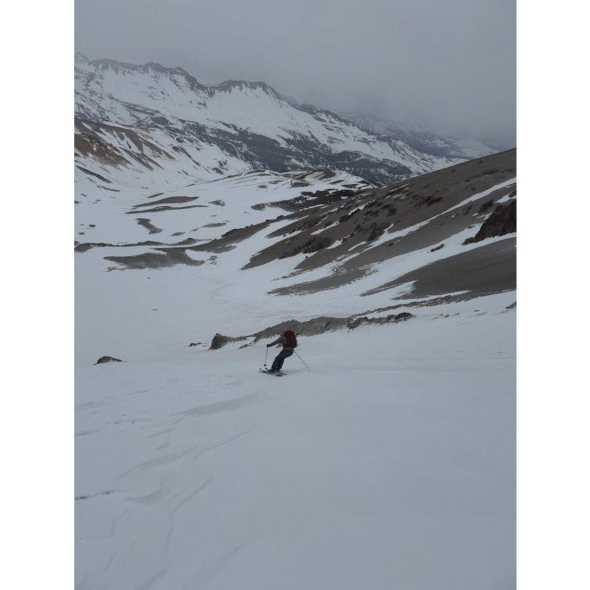 Kel backcountry skiing in Chile