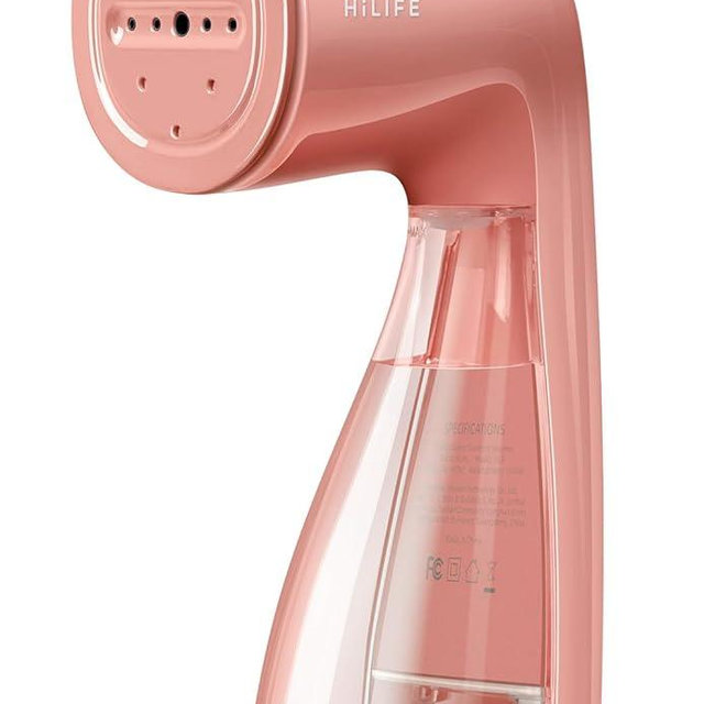 HiLIFE Steamer for Clothes, 1100W Clothes Steamer, Fast Wrinkle Removal with Large 300ml Tank, Ideal for All Fabrics, Easy to Use, Compact and Portable Travel Garment Steamer-Pink