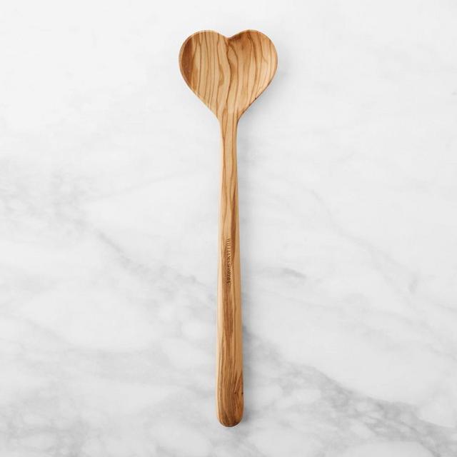 Williams Sonoma Olivewood Heart Spoon, 14"