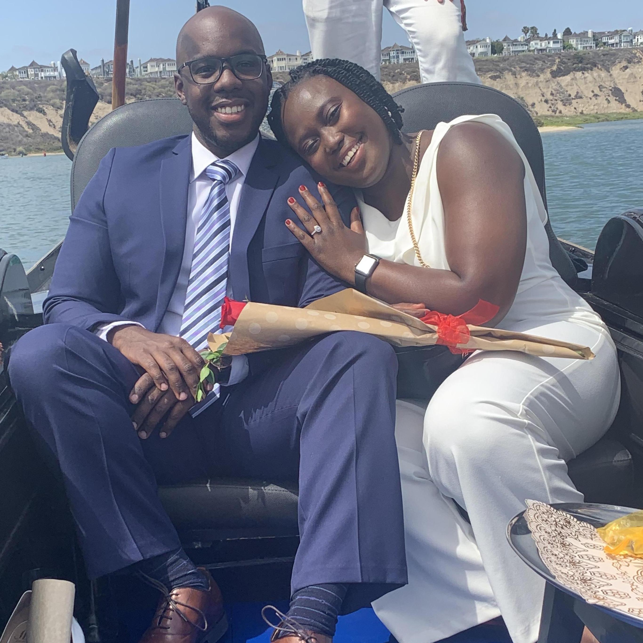 Moments after saying Yes!