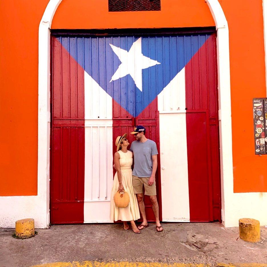 Tom's firt trip to PR. Had to get the iconic pic in Old San Juan.