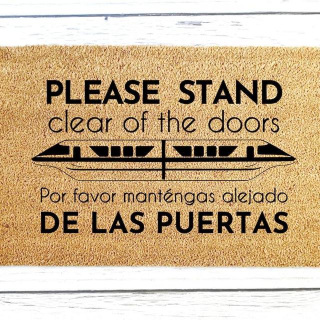 Disney Monorail Doormat | Housewarming Gift | Wedding Gift | Custom Doormat | Closing Gift | Welcome Doormat | Disney Door Mat | Home Decor