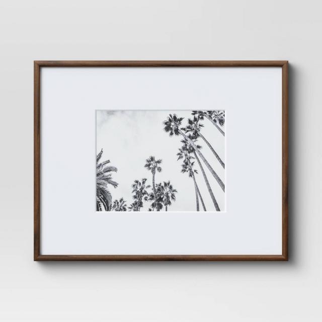 8" x 10" Matted Narrow Rounded Gallery Frame Walnut - Project 62™