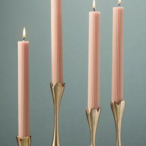 Fluted Taper Candles, Set of 4