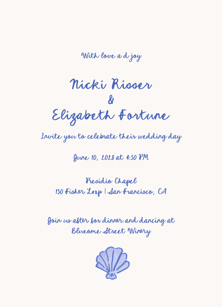 Tenger Classic | Cornflower Blue | Zola Wedding Invitations