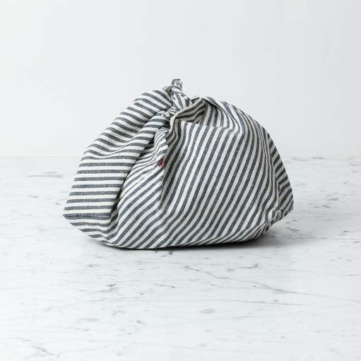 Organic Cotton + Hemp Bento Bag - Grey Tick Stripe - Small