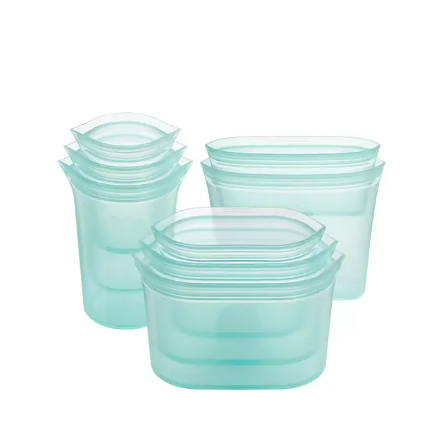 Zip Top™ 8-Piece Reusable Food Storage Container Set in Teal