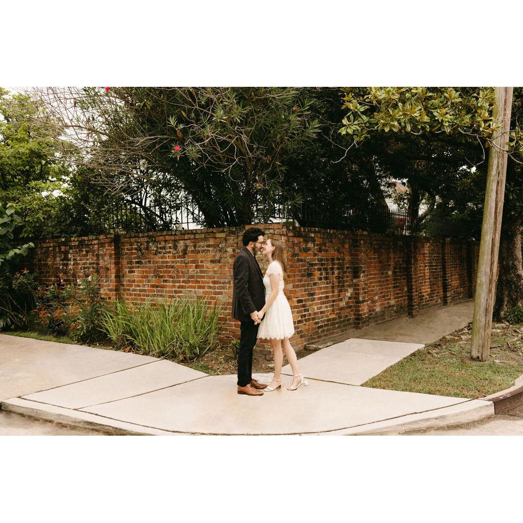 Engagement photo shoot at the historic Prytania Theatre in Uptown New Orleans.