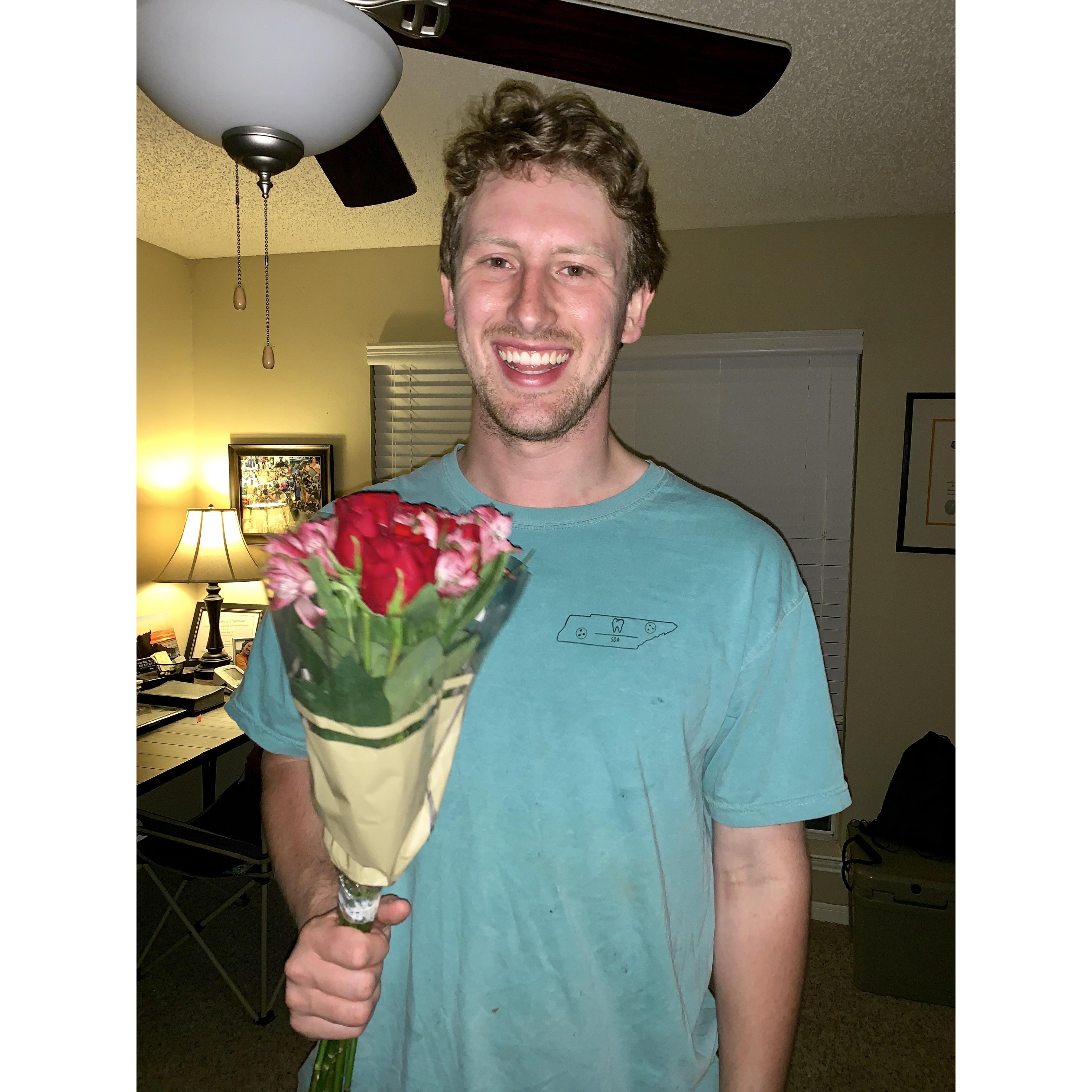 Flowers for no reason. So sweet!