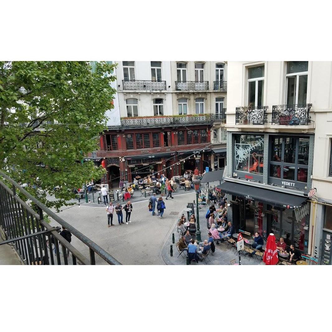 The balcony view where Tobin proposed!