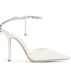 Jimmy Choo Saeda 100 Embellished Pumps Size 10