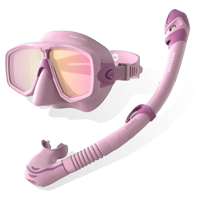 WATERTIME Snorkeling Gear for Adults, Dry Top Snorkel Set with Anti-Fog Panoramic Diving Mask & Waterproof Design, Adult Snorkel Mask for Snorkeling and Scuba Diving