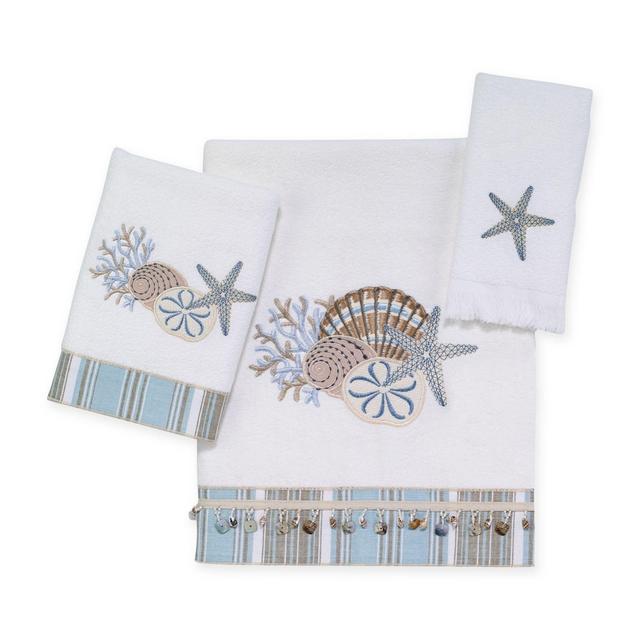 Avanti By The Sea Fingertip Towel in White